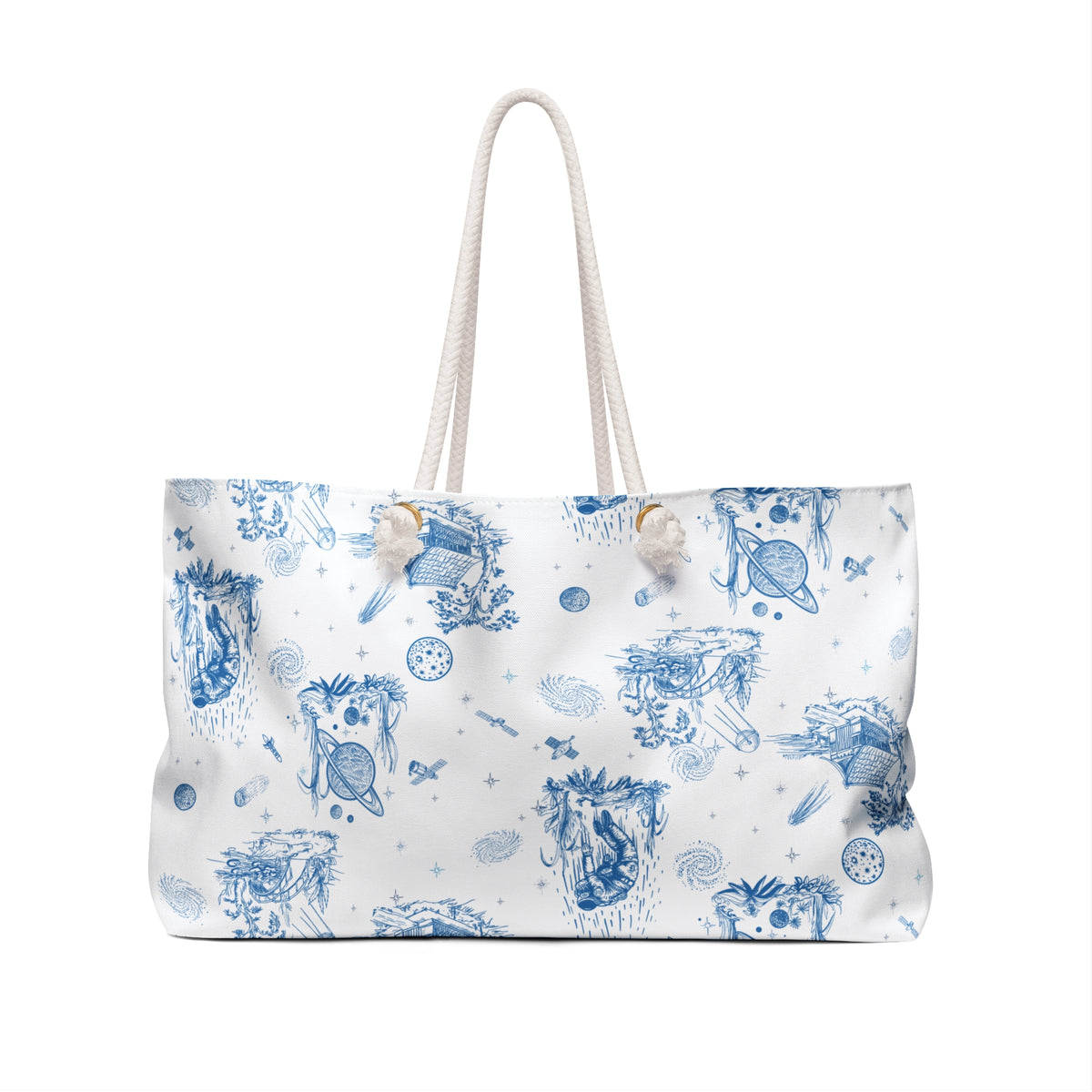 Blue Space Toile de Jouy Weekender Bag for Travel & Leisure