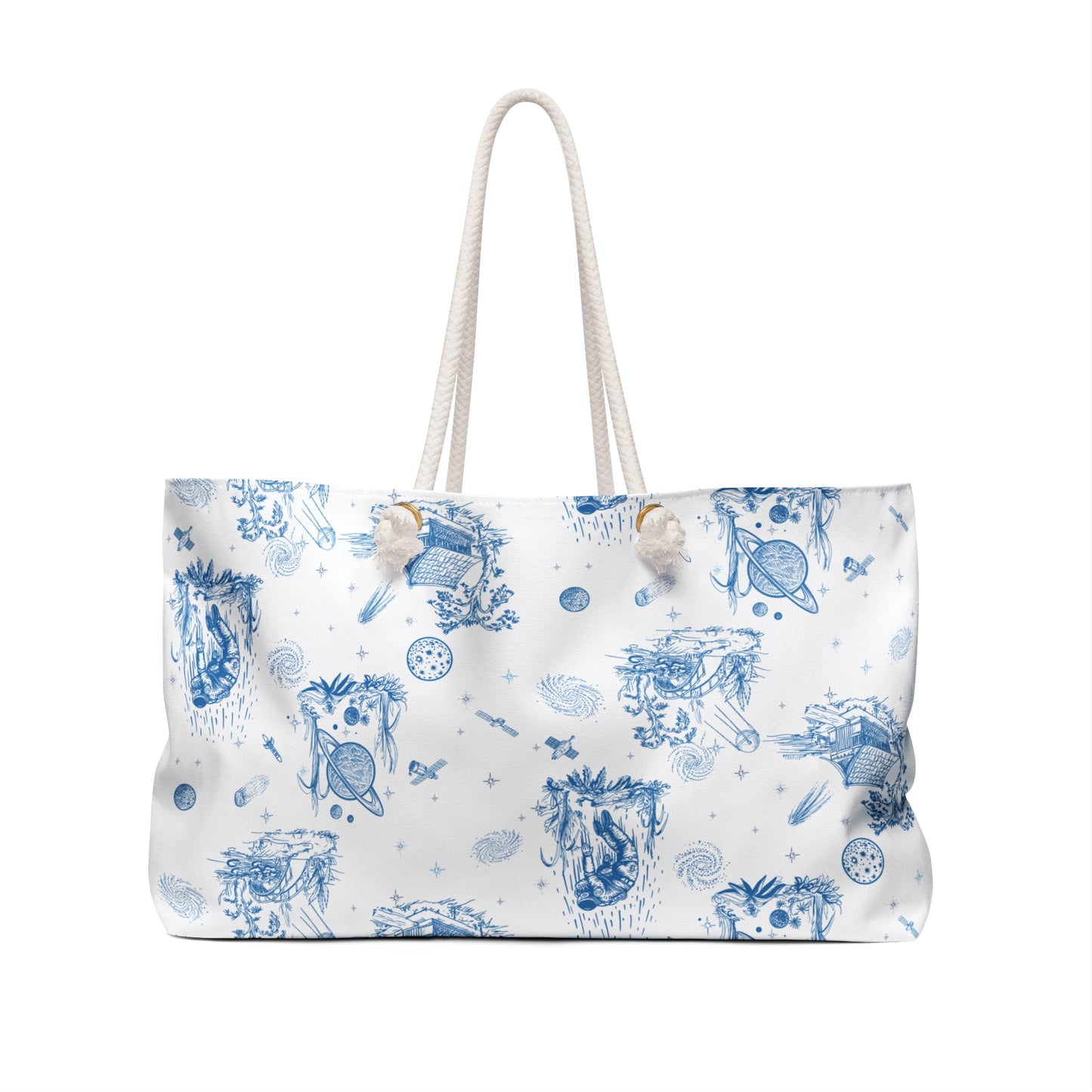 Blue Space Toile de Jouy Weekender Bag for Travel & Leisure