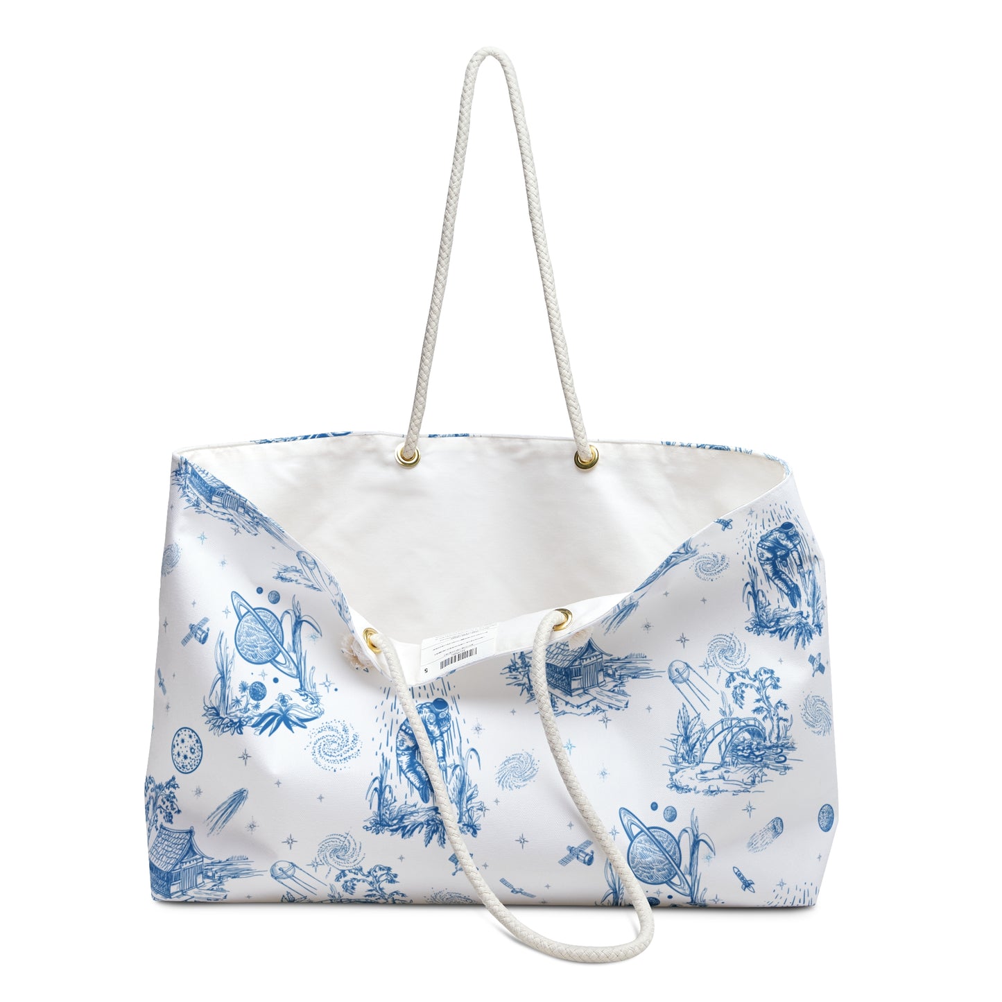 Blue Space Toile de Jouy Weekender Bag for Travel & Leisure